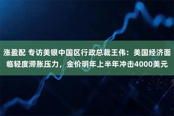涨盈配 专访美银中国区行政总裁王伟：美国经济面临轻度滞胀压力，金价明年上半年冲击4000美元