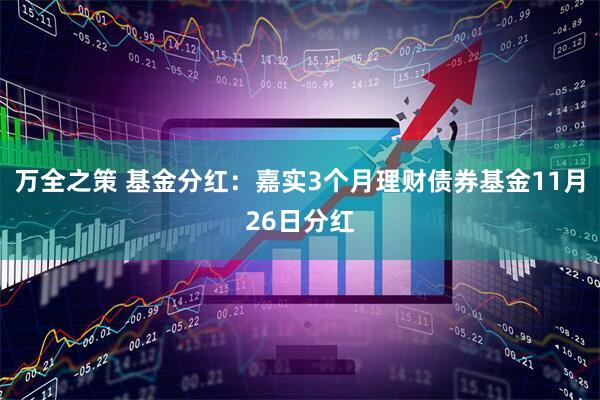 万全之策 基金分红:嘉实3个月理财债券基金11月26日分红